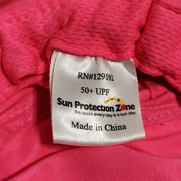 🌺 Sun Protection Zone Girl's Color Changing Sun Hat Bright Pink Floral Print OS - Picture 5 of 5